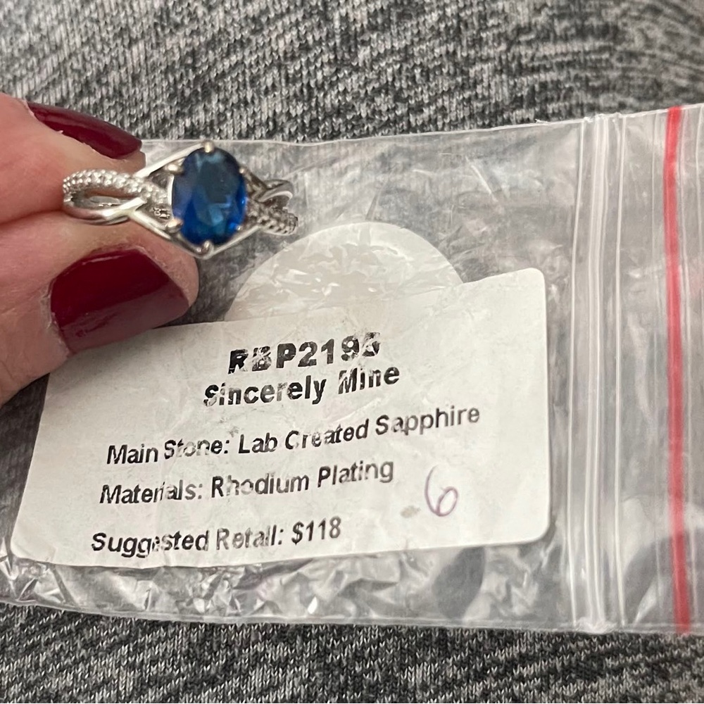 Sapphire Silver Ring